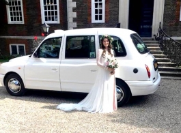 White London Cab for weddings in Rochester